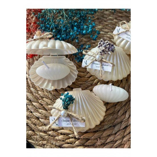 Bernami 10 Adet Istiridye Kutulu Istiridye Mum Düğün ,nişan ,kına ,davet ,doğum Günü