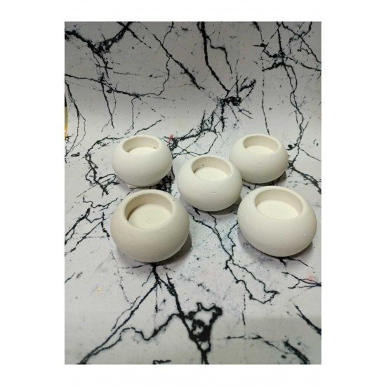 Dekoratif Yuvarlak Tealight Mumluk – Çok Amaçlı Kullanım (5’Lİ SET)