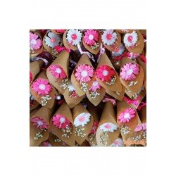 Bernami 20 Adet Papatya Buketi Mum, Düğün Hediyesi, Nikah Şekeri, Bebek Şekeri, Çiçek