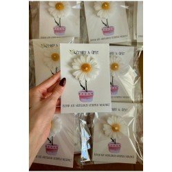 12 Adet Söz, Nişan, Düğün, Kına, Nikah Kartlı Papatya Hediyelik, Papatya