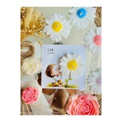 12 Adet Özel Tasarlanmış Kart Ve Papatya Mum. Bebek Doğum, Babyshower, Doğum Günü, Hediyelik