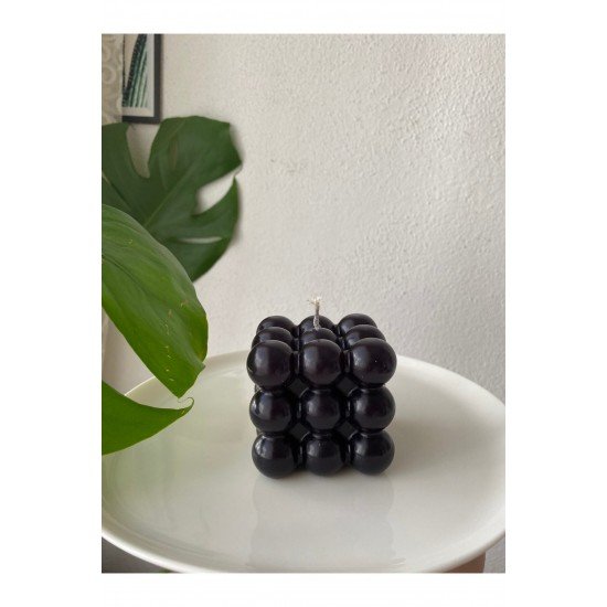 Dekoratif Kokulu Siyah Bubble Mum