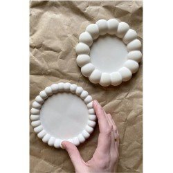 Bubble 2’li Dekoratif Beton Tabak Takı Tabağı Bardak Altlığı