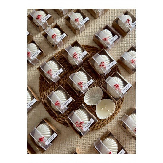 25 Adet Süslemeli Mum Hediyeliği Söz Nişan Nikah Hatırası