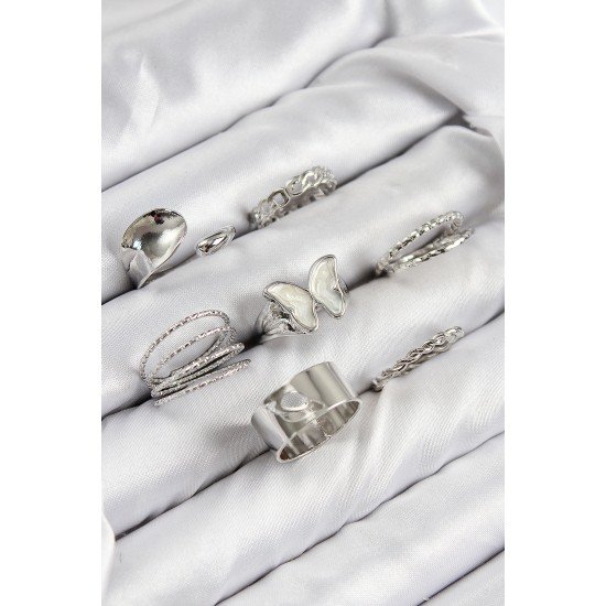 Özel Pirinç Kelebek Model Renk Kadın Yüzük Kombin Set Fırsat!!!