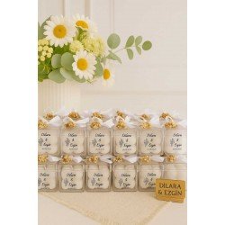 Bubble Mum Beyaz Mika Kutuda 4x4 Cm 10 Lu Hediyelik Renkli Mumlar