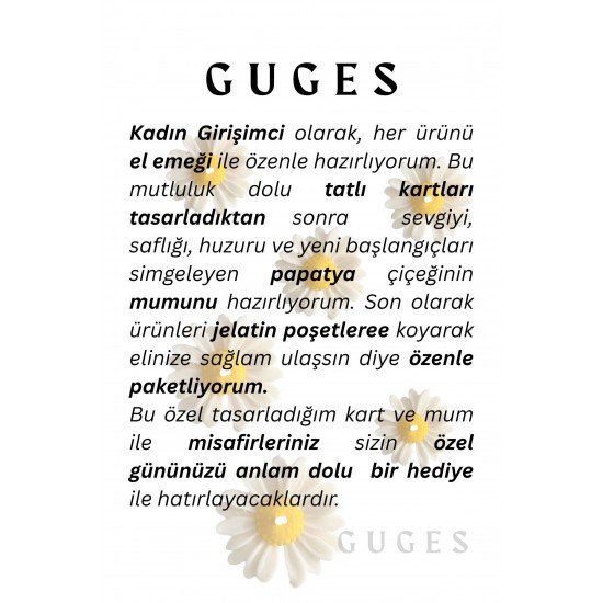 12 Adet Özel Tasarlanmış Kart Ve Mum. Düğün, Nişan, Nikah, Söz, Doğum Günü, Nikah Şekeri Hediyelik