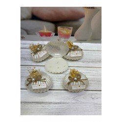 HAZZTSRM 25Adet İstiridye KutuMum, NikahŞekeri,Doğum,Sünnet,Düğün NişanSöz,Kına,DoğumGün
