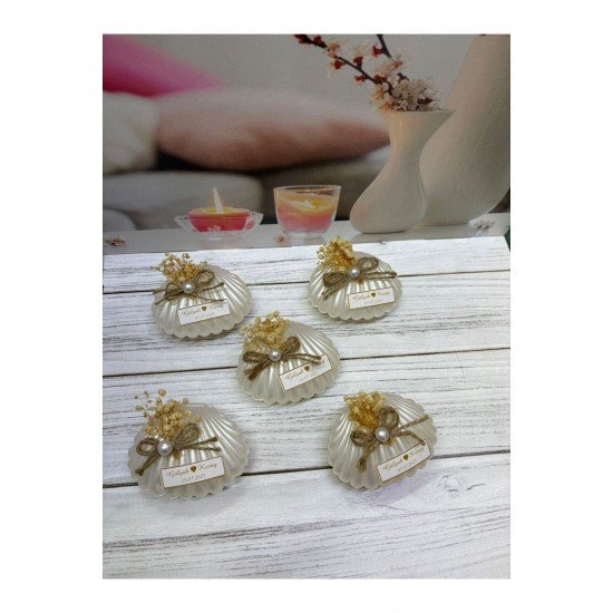 HAZZTSRM 25Adet İstiridye KutuMum, NikahŞekeri,Doğum,Sünnet,Düğün NişanSöz,Kına,DoğumGün