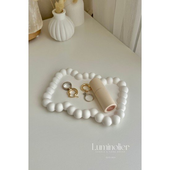 Dekoratif İnci Detaylı Tepsi