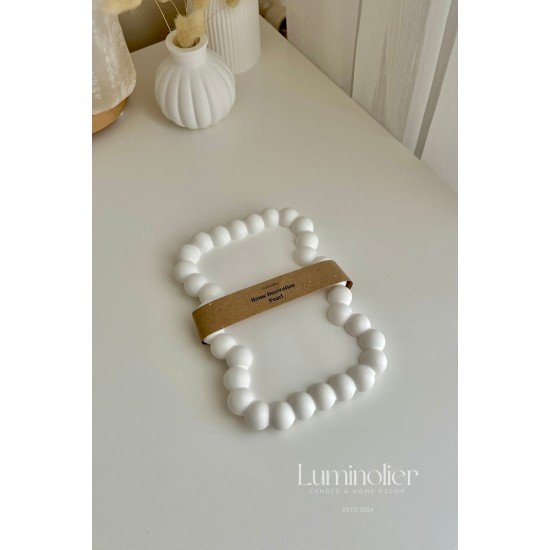 Dekoratif İnci Detaylı Tepsi