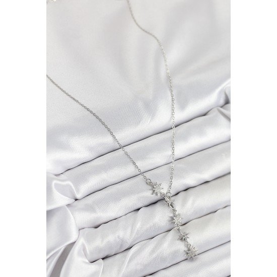 Özel Çelik Yıldız Model Renk Kadın Kolye Fırsat!!!