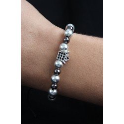 Özel Doğal Taş Kral Tacı Model Ve Füme Renk Asansörlü Erkek Bileklik Fırsat!!!