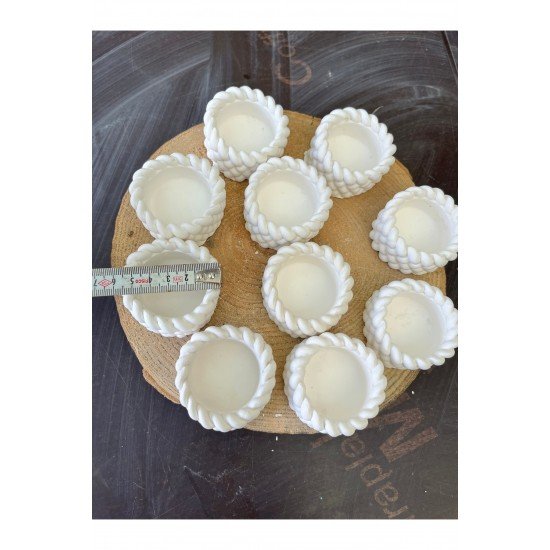 Pinterest El yapımı örgü model beton mumluk 10 adet mini hediyelik (nikah, nişan, mevlüt)