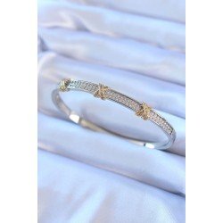 Özel Renk Zirkon Taşlı Xoxo Pirinç Kadın Kelepçe Fırsat!!!