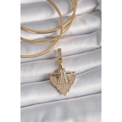 Özel Pirinç Gold Renk Zirkon Taşlı Çapa Model Ajda Charm Fırsat!!!