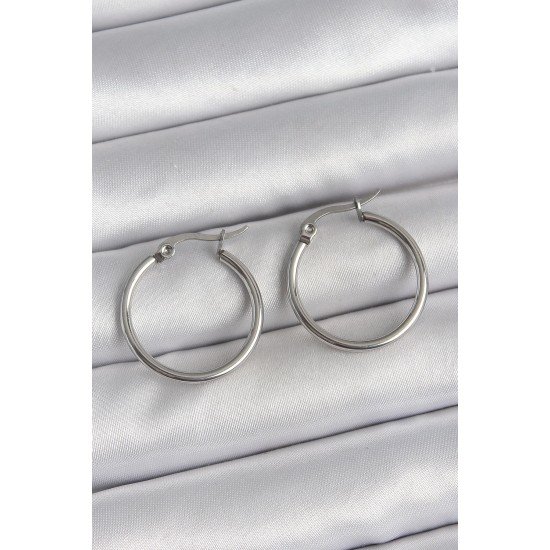 Özel 316 Çelik Renk 22 Mm Halka Model Kadın Küpe Fırsat!!!