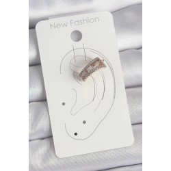 Özel Pirinç Gold Renk Zirkon Taşlı 3'Lü Sıralı Model Kadın Kıkırdak Küpe Fırsat!!!