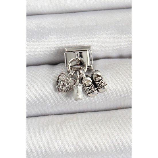 Özel Çelik Renk Bebek Konsept Nomination Charm Fırsat!!!