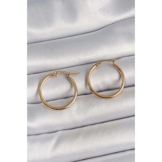 Özel 316 Çelik Gold Renk 22Mm Kadın Halka Model Kadın Küpe Fırsat!!!