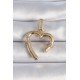 Özel Pirinç Gold Renk Zirkon Taş Detaylı Kalp Figür Ajda Charm Fırsat!!!