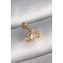 Özel Çelik Gold Renk Pembe Mineli Kalp Zirkon Taş Detay Tragus Piercing Fırsat!!!