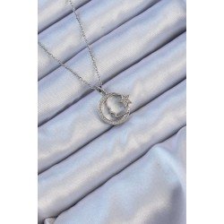 Özel Çelik Zincir Renk Zirkon Taşlı Ay Yıldız Simgeli Atatürk Kolye Fırsat!!!