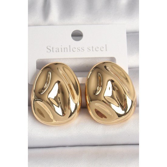 Özel Pirinç Gold Renk İşlemeli Damla Model Kadın Küpe Fırsat!!!