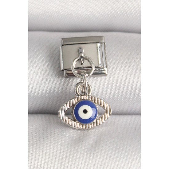 Özel Çelik Renk Nazar Boncuk Detaylı Göz Model Nomination Charm Fırsat!!!
