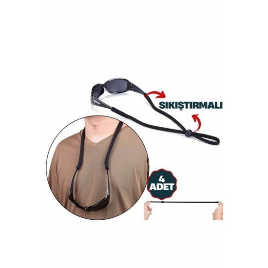 Özel Savino 4 Adet Ayarlanabilir Sıkıştırmalı Gözlük İpi Fırsat!!!