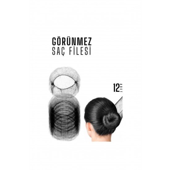 Özel Siyah Saç Filesi Görünmez 12 Adet Fırsat!!!