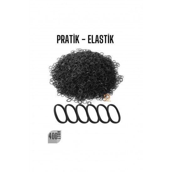 Özel Pratik Saç Lastik Toka 400 Adet Siyah Fırsat!!!