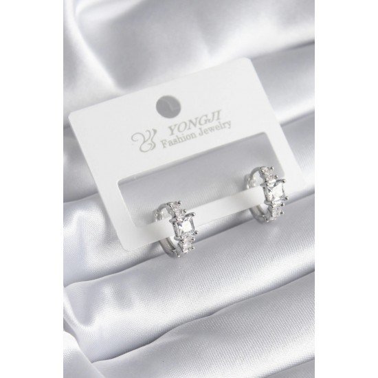 Özel Pirinç Renk Zirkon Taşlı Kadın Küpe Fırsat!!!