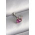 Özel Çelik Renk Pembe Mineli Kalp Zirkon Taş Detaylı Tragus Piercing Fırsat!!!