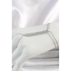 Özel Pirinç Renk Zirkon Taşlı V Model Kadın Şahmeran Fırsat!!!