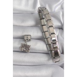 Özel Çelik Renk Sallantı New York Yazı Model Nomination Charm Fırsat!!!