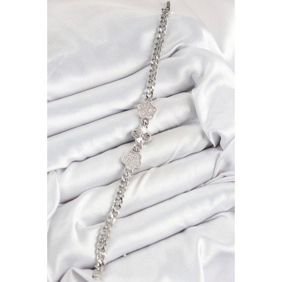 Özel Pirinç Zirkon Taşlı Yonca Model Renk Kadın Bileklik Fırsat!!!