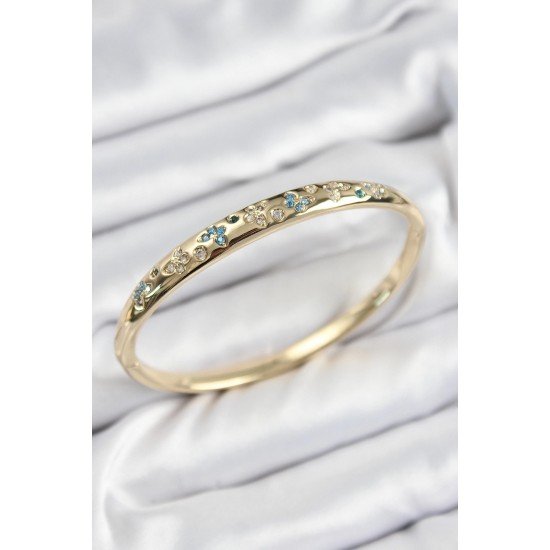 Özel Pirinç Zirkon Taşlı Kelebek Model Gold Renk Kadın Kelepçe Fırsat!!!