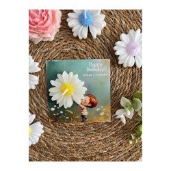 10 Adet Özel Tasarlanmış Kart Ve Papatya Mum. Bebek Doğum, Babyshower, Doğum Günü, Hediyelik