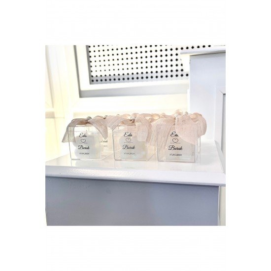 25 adet Pinterest Mika Kutulu Bubble Mum - Söz, Nişan ve Özel Günler İçin Şık Hediyelik