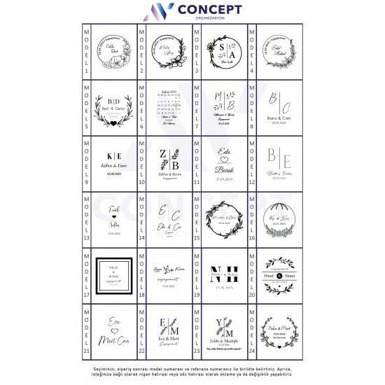 25 Adet Nikah Şekeri - Nikah, Söz, Doğum Günü, Mevlid Ve Özel Günler Için Şık Hediyelik