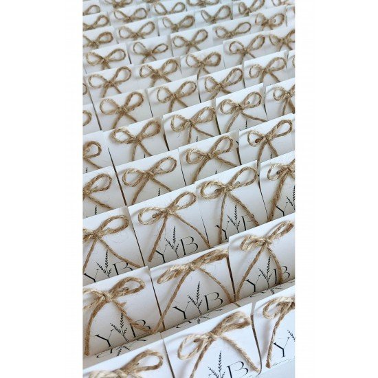 25 Adet Kartlı Jüt İpli Bubble Mum Hediyelik – Nişan, Söz, Nikah, Doğum Günü, Kına ve Özel Günler