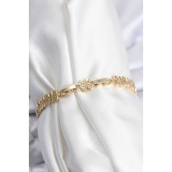 Özel Pirinç Vip Seri Gold Renk Oval Sıralı Kadın Bileklik Fırsat!!!