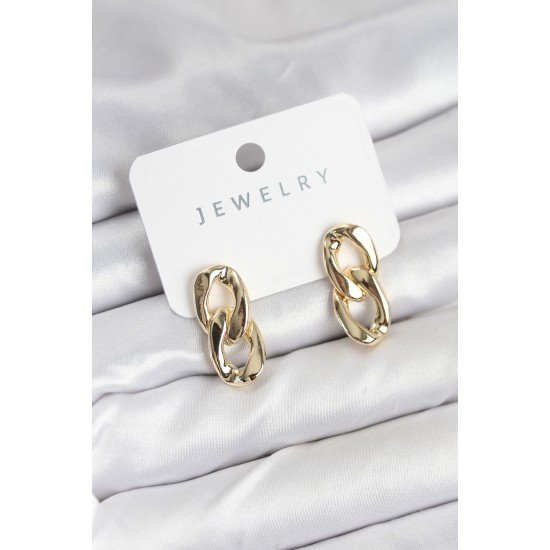 Özel Pirinç Gold Renk Zincir Model Kadın Küpe Fırsat!!!