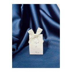 10 Adet Kişiye Özel Kuşe Kağıt içinde fiyonk süslü bubble mum