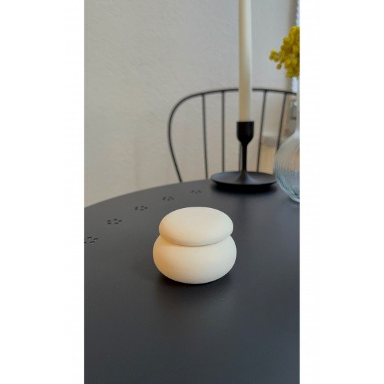 Taş Yozu Yuvarlak Mini Yüzük Kutusu – Nişan, Söz ve Özel Günler İçin