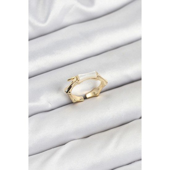 Özel Pirinç Gold Renk Kemik Model Kadın Yüzük Fırsat!!!