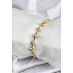 Özel Pirinç Vip Seri Gold Renk Topçuk Model Kadın Bileklik Fırsat!!!