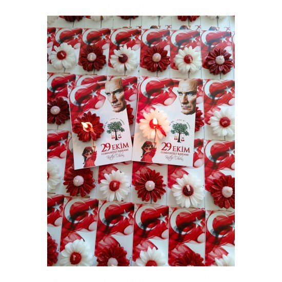 20 Adet 29 Ekim Cumhuriyet Bayramı Hediyesi Mum