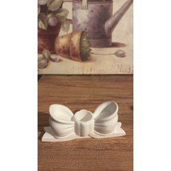 Fiyonk Tasarımlı Dekoratif Şamdan – Beyaz Seramik Mumluk